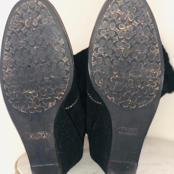 Coach Leather and Suede CC Embossed Boots - Picture 4 of 4